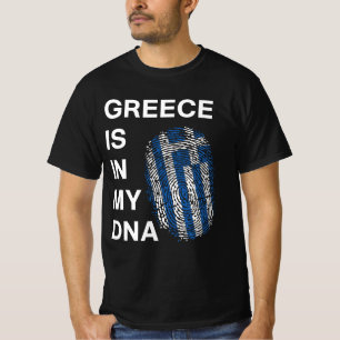 T-shirt La Grèce est dans mon ADN empreintes digitales Pat