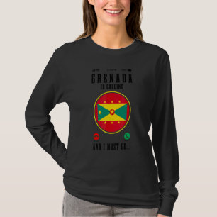 T-shirt La Grenade appelle et je dois y aller Drapeau gr