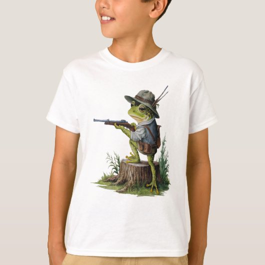 T-shirt La grenouille chasseur (Devant)