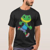 T-shirt La grenouille comme coureur à la course (Devant)