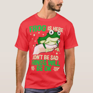 T-shirt La Grenouille Drôle Est Ici Ne Pas Être Triste Les