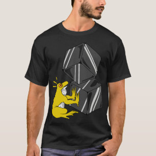 T-shirt La grenouille drôle joue avec des cubes