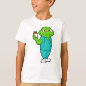 T-shirt La grenouille en tant qu'infirmière en médecine et (Devant)