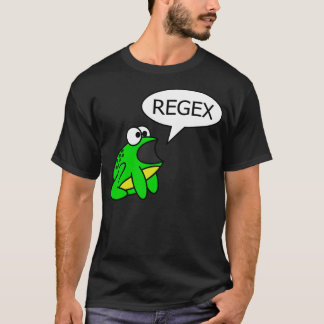 T-shirt La grenouille indique "Regex "