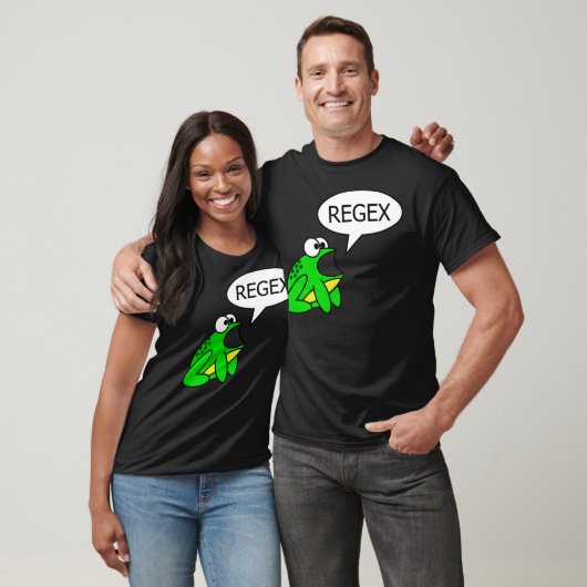 T-shirt La grenouille indique "Regex " (Unisexe)