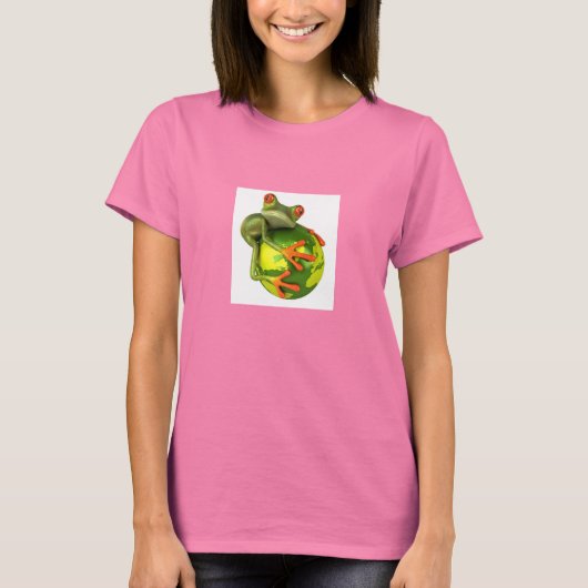 T-shirt La grenouille protège le monde ! (Devant)