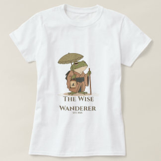 T-shirt La grenouille sage voyageuse avec illustration de