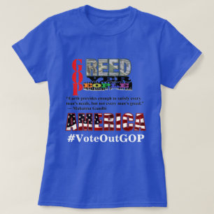 T-shirt LA GRÈVE SUR LES GENS L'AMÉRIQUE Vote Out GOP