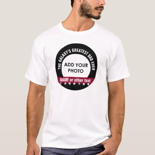 T-shirt La grunge faite sur commande de photo du plus (Devant)