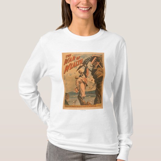 T-shirt La guerre de l'affiche théâtrale de richesse (Devant)