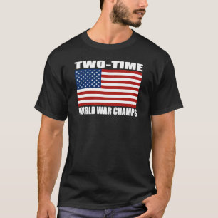 T-shirt La guerre mondiale deux fois de drapeau des USA