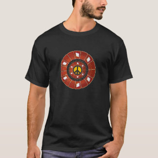 T-shirt La guitare ronge le signe de paix