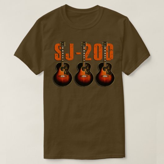 T-shirt La guitare Vintage SJ200 (Design devant)