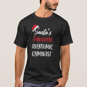 T-shirt La gymnaste rythmique préférée du Père Noël Gymn