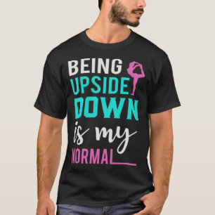 T-shirt La Gymnastique À L'Inverse Est Ma Fille Normale Fe