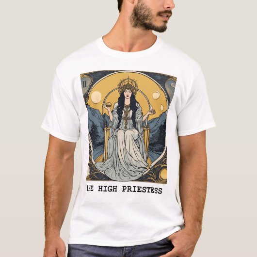 T-SHIRT LA HAUTE PRIESTE - CARTE TAROT (Devant)