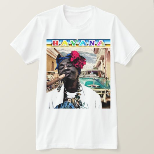 T-shirt La Havane vintage Cuba (Design devant)