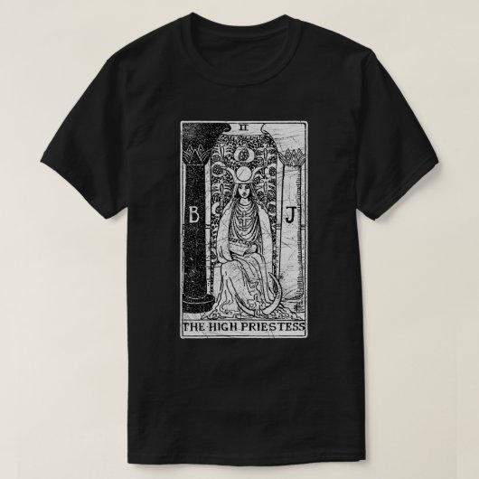 T-shirt La High Priestess Tarot Card Major Arcana fortune (Design devant)