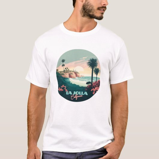 T-shirt La Jolla Cove San Diego California Retro (Devant)