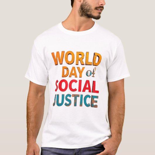 T-shirt La Justice Sociale Intègre Les Principes D'Égalité (Devant)