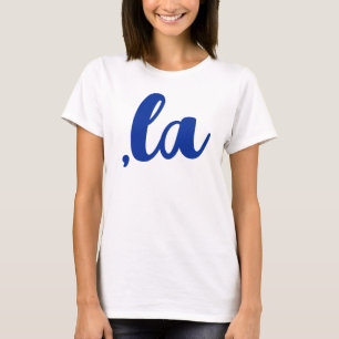 T-shirt la Kamala virgule prononcer le texte bleu démocrat