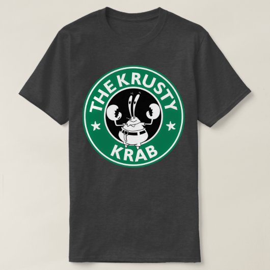 T-SHIRT LA KRUSTY KRAB CAFÉ PARODY (Design devant)