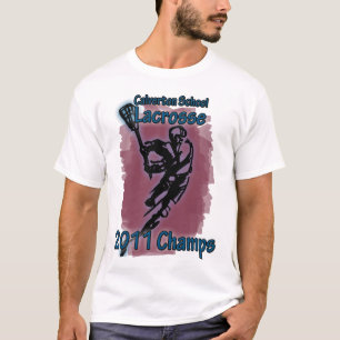 T-shirt La lacrosse d'école de Calverton mâche la pièce