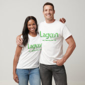 T-shirt La lagune est vert de logo d'amusement (Unisexe)