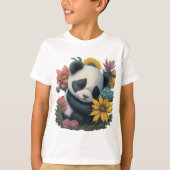 T-shirt La laideur fleurit ! Magasinez un adorable panda e (Devant)
