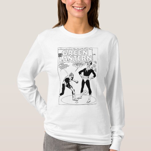 T-shirt La lanterne verte enlève l'anneau, noir et blanc (Devant)