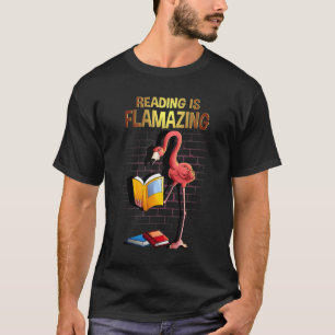 T-shirt La lecture Cool est un livre de Flamant rose amusa