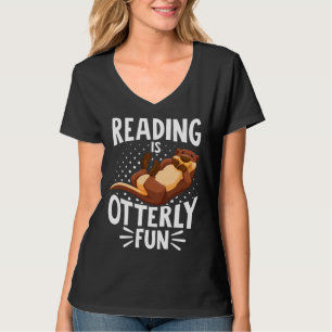 T-shirt La lecture de la loutre est un plaisir livresque P