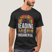 T-shirt La lecture est fondamentale poésie Bookwort et liv (Devant)