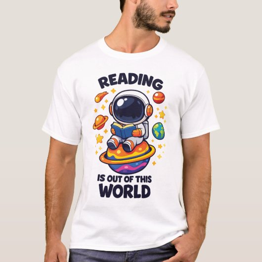 T-shirt La lecture est hors de ce monde (Devant)