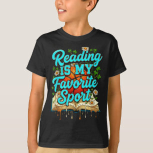T-shirt La lecture est le sport préféré drôle de basketbal