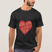 T-shirt La lecture est ma Saint-Valentin. (Devant)