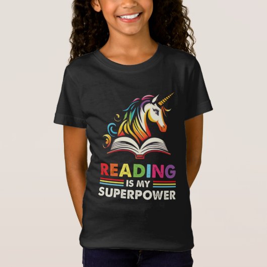 T-Shirt La lecture est ma superpuissance (Devant)