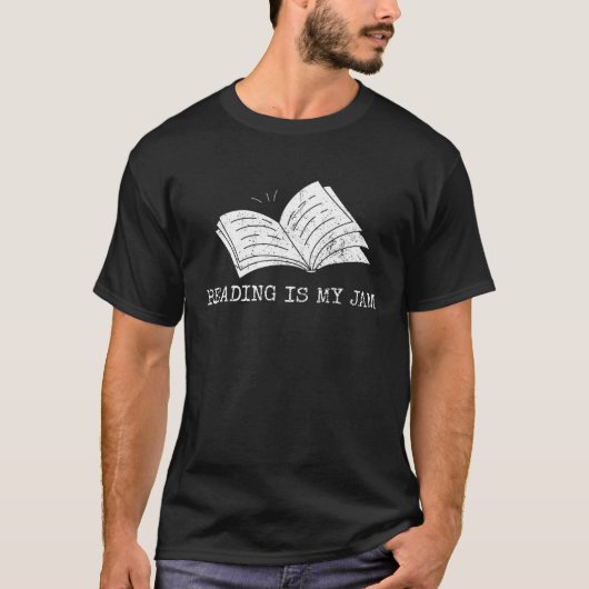 T-shirt La lecture est mon Jam Cute enseignant bibliothéca (Devant)