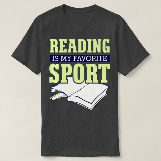 T-shirt La lecture est mon sport favori (Design devant)