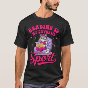 T-shirt La lecture est mon Srt favori Livre de chat drôle
