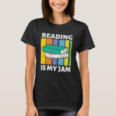 T-shirt La lecture est My Jam Retro Bookworm Librarian Ang (Devant)