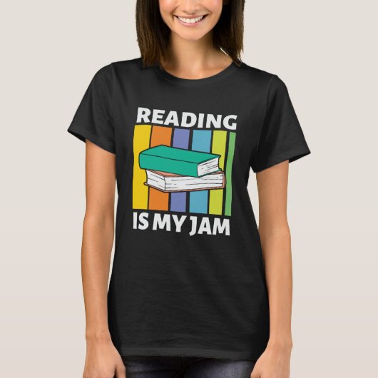 T-shirt La lecture est My Jam Retro Bookworm Librarian Ang (Devant)