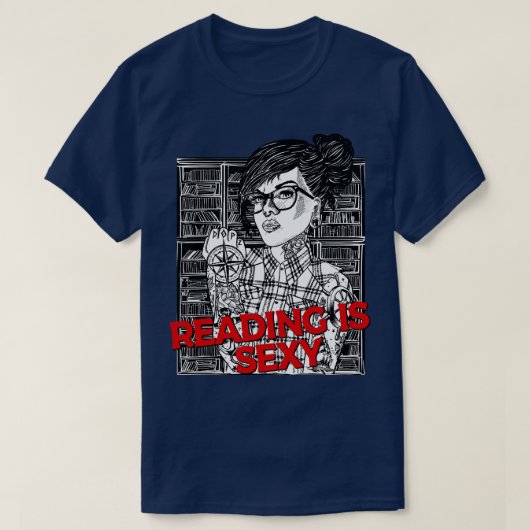 T-shirt La lecture est sexy (Design devant)