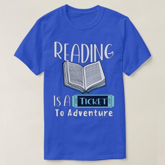 T-shirt La lecture est un billet pour Aventure (Design devant)