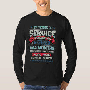 T-shirt La Légende A Retraité 37 Ans De Service Retraite