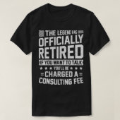 T-shirt La Légende A Retraité Officiellement Officier Homm (Design devant)