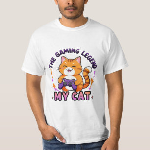 T-shirt La Légende du jeu - Mon chat   Amusant Gamer Cat D