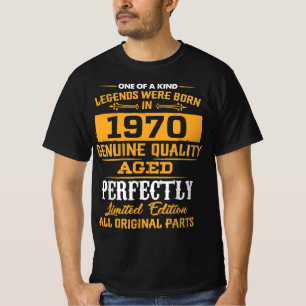 T-shirt La Légende Est Née Depuis 1970 , 1970 Joyeux Né