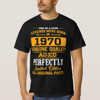 T-shirt La Légende Est Née Depuis 1970, 1970 Joyeux Né