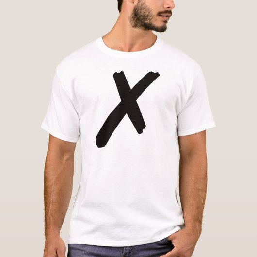 T-shirt La lettre américaine anglaise "X " (Devant)